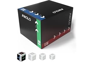 Mikolo 3-in-1 Foam Plyometric Box – Soft Jump Box with Solid Wood Core, High-Density Foam and Non-Slip Cover – No Assembly Required for Home Gym Workout