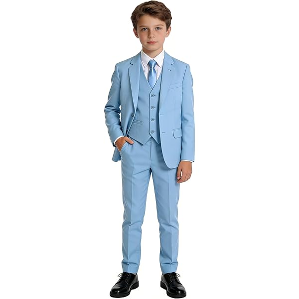boys dress clothes Amazon.com: Drkobr Boys' Summer Suit 2 Pieces Set Short-Sleeved Jacket  Pants Casual Daily Outfits Light Blue: Clothing, Shoes & Jewelry