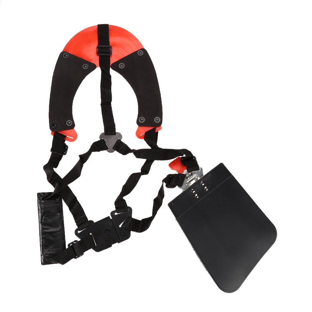 ViaGasaFamido Professional Trimmer Double Shoulder Strap Adjustable Lawn Mower Trimmer Strap Durable Flexible Nylon Belt for Various Heavy Trimmers and Brush Cutter