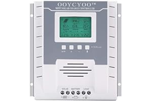 OOYCYOO 40A Solar Charge Controller 12V/24V DC MPPT Solar Charge Controller Upgraded 0 Layer LCD Display Solar Panel Regulator Charge Controller for Sealed Lead-Acid Flooded Gel and Lithium Battery