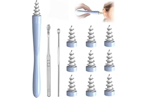 CANERO 3 in 1 Ear Wax Removal Tool, 2024 Q-Grips Ear Wax Removal Reusable and Washable Replacement Soft Silicone Tips for Cleaner Earwax, Ear Wax Removal Kit Contains 3 Types of Ear Cleaner Tools