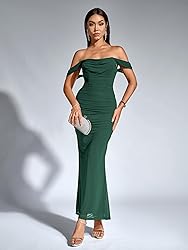 KUTUMAI Off The Shoulder Maxi Long Dress Corset