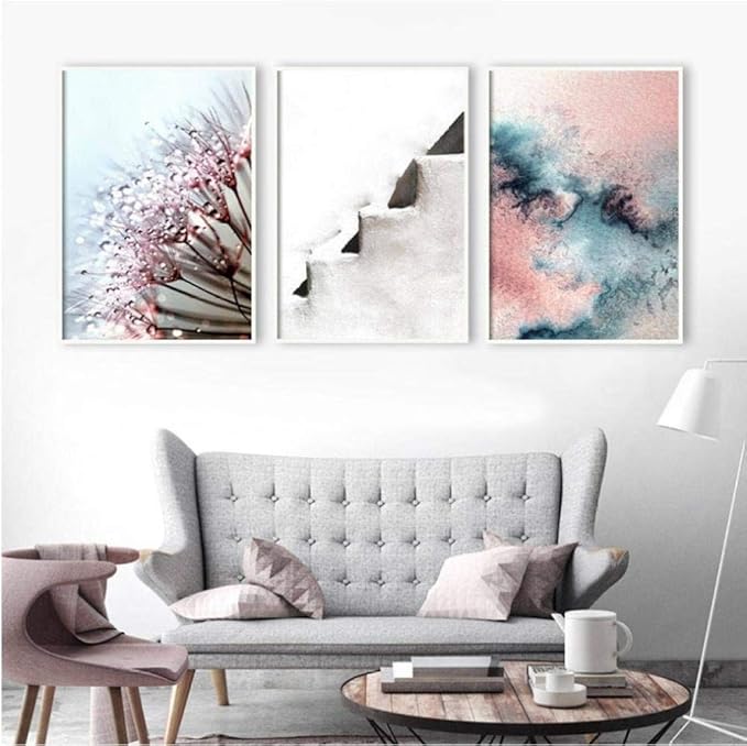 agwKE2 Modern Painting Canvas Dandelion Canvas Wall Art Print Large