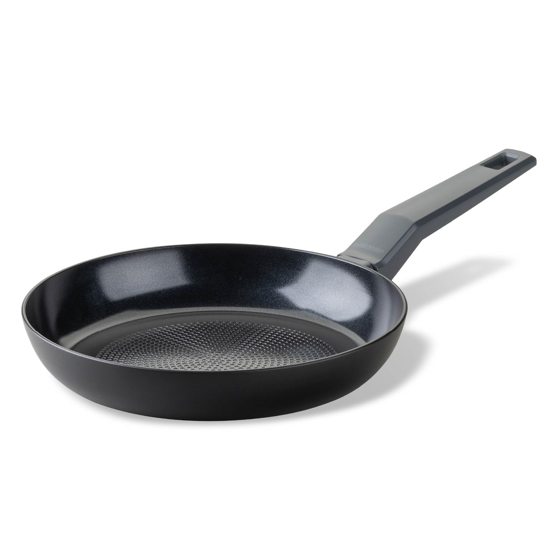 Fackelmann STATEMENT 24cm Frying Pan, Recycled Aluminium, Non-Stick PFAS Free Ceramic Coating, Honeycomb Base Structure, Comfort Grip Handle, All Stoves Including Induction, 42.5x24x4.3cm, Ash Grey