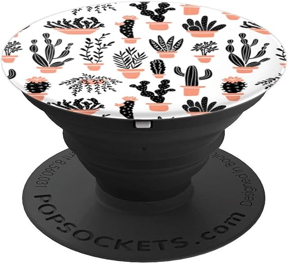 Amazon Com Bonitas Plantas De Cactus Color Blanco Y Negro