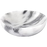 CM CHIC MONDAY 4.72 Inch Mini Decorative Bowls, Natural Small Marble Decorative Bowls for Home Decor, Key Bowl, Coffee Tables Centerpiece, Soap Serving Bowl, Incense Burner, Smudge Bowl