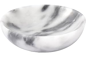CM CHIC MONDAY 4.72 Inch Mini Decorative Bowls, Natural Small Marble Decorative Bowls for Home Decor, Key Bowl, Coffee Tables Centerpiece, Soap Serving Bowl, Incense Burner, Smudge Bowl