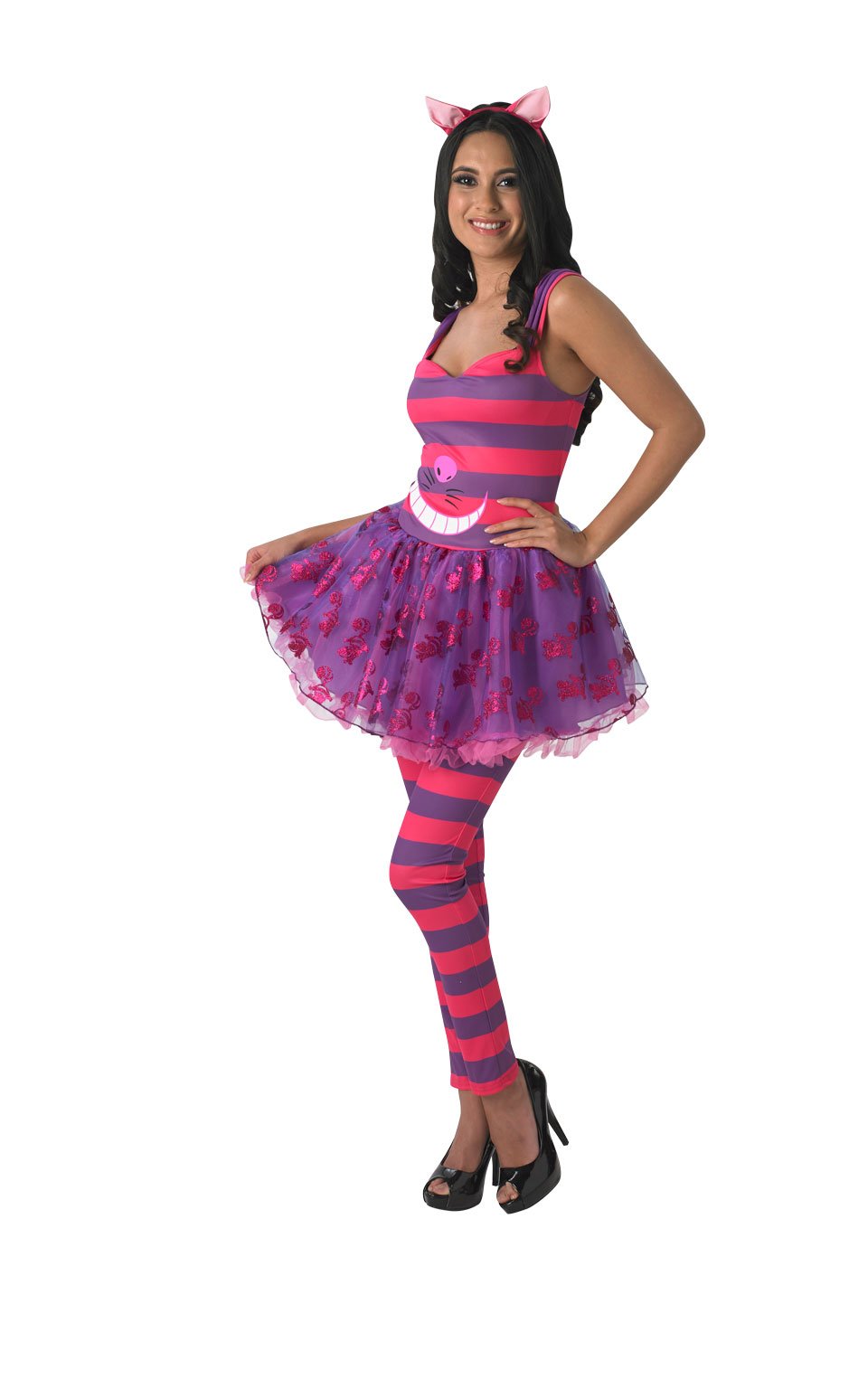 Rubie's Official Disney Alice in Wonderland Miss Cheshire Cat Ladies Costume, Adult Fancy Dress, X-Small