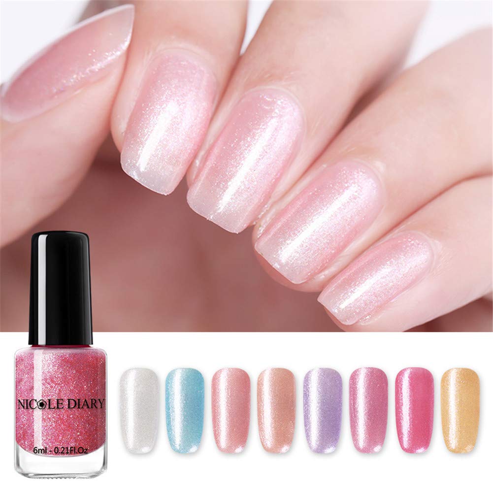  Nicole Diary Peel Off Nail Polish Glimmer Pearl