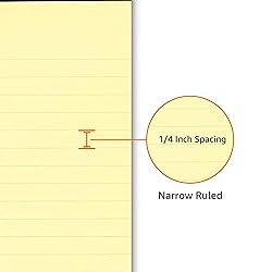 Amazon Basics 50 sheet Narrow Ruled Lined Writing
