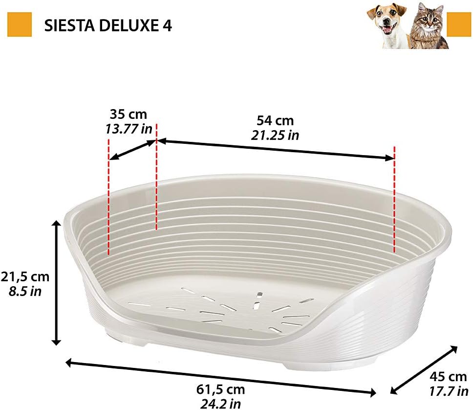 SIESTA DELUXE Taille 4 - 61,5*45*21,5 cm - Gris fonçé -FERPLAST, DARK GREY - Image 3