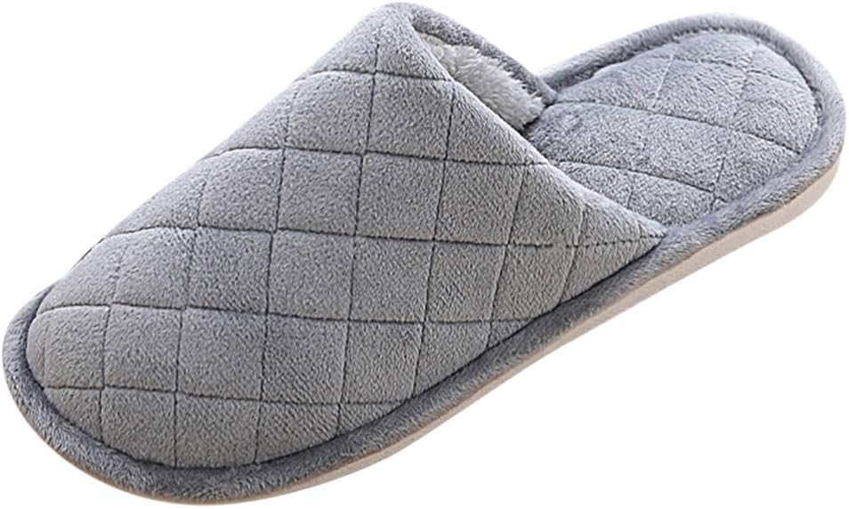CUTUDE Winter House Slippers Mens Womens Memory Foam Slippers Comfort Cute Warm Cotton Soft Plush Lined Home Slippers Non Slip for Indoor Outdoor