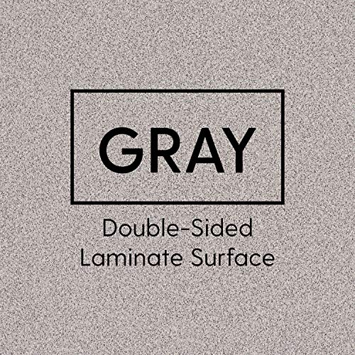 FDP Rectangle Activity School and Office Table (30 x 60 inch), Standard Legs with Ball Glides, Adjustable Height 19-30 inches - Gray Top and Black Edge
