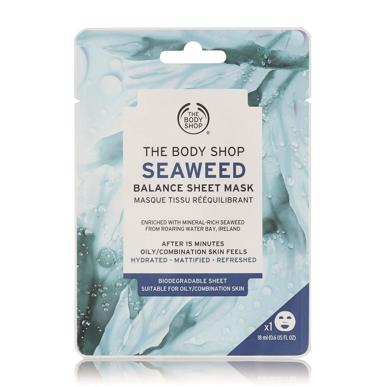 The Body Shop Seaweed Balance Sheet Mask x 1 18ml (0.6 US FL OZ) -