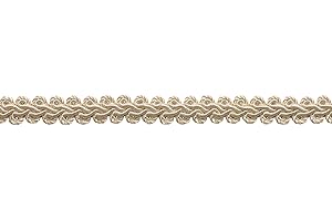 DÉCOPRO 1/2" (1cm) Basic Solid Collection French Gimp Braid Trim # FGS, Cream Ivory #A2 (Ivory/Cream) Sold by The Yard (36"/3 ft/0.9m)
