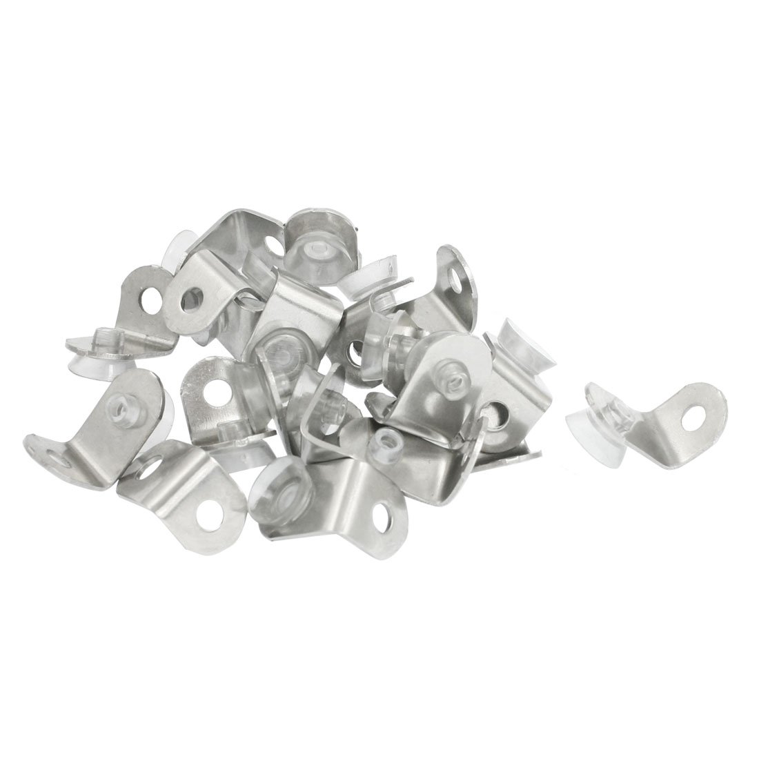 Sourcingmap 20mm x 15mm Metal Corner Brace Joint Right Angle Bracket Silver Tone 20Pcs