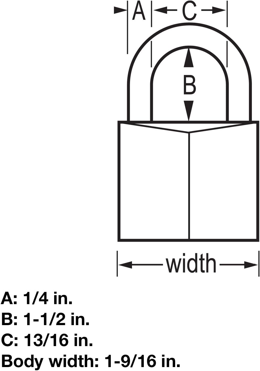 Master Lock Padlock, Covered Aluminum Lock, 1-9/16 in. Wide, Black, 141DLF - - 