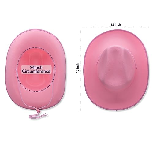 COLLECT PRESENT Felt Plain Cowboy Cowgirl Hat for Men, Women