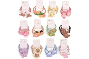 BIANHUAN 24Pcs Baby Hair Ties for Girls,Cute Small Hair Ties for Thin Hair,Ponytail Holders Elastic Hair Rubber Bands Hair Accessories for Baby Girls infant Toddler (Multicolor(A))