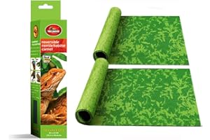 MCLANZOO Reptile Carpet, 30 * 12in Pet Terrarium Liner,Reptiles Cage Mat/Substrate for Snakes, Chameleons, Geckos and Kitchen Use(2sheets) with Tweezers Feeding Tongs