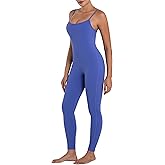 Sunzel Workout Jumpsuits for Women Adjustable Spaghetti Strap Leggings Bodysuit Square Neck Sleeveless One Piece Yoga Unitard