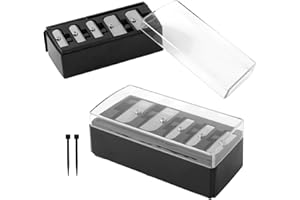 2pcs Eyeliner Pencil Sharpeners, Durable Manual 5 Hole Makeup Eyeliner Cosmetic Pencil Sharpener Tool with Plastic Lid for Li