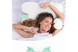 ibigbean Ultimate Beauty Sleep Pillow - Anti Wrinkle & Anti Aging Pillow - Back Sleep Training & Neck Support Pillow -100% Cool-Silk Pillowcase