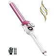 ORYNNE Digital Ceramic Curling Iron - 1 Inch Barrel for Bouncy Curls & Waves, Argan Oil Infused, Dual Voltage, Fast Heat Up