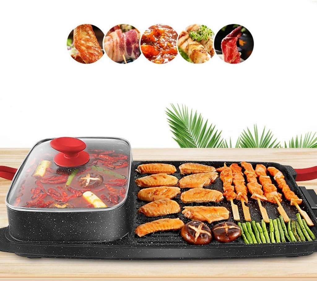 review GBG Korean Style Rice Stone Electric Grill,Home Hot Pot Barbecue,Integrated Multi-Function Barbecue Machine Large Capacity