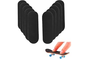 ACFELLE 10Pcs Pre-Cut Fingerboard Grip Tape, 34mmx98mm Pro Mini Finger Skateboards One Step Install Foam Adhesive Stickers Wooden Non Slip Tape (10 Pcs)