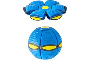 TONSAN Pet Toy Flying Saucer Ball for Dogs, Flying Saucer Ball, Outdoor Yard Dog Toys Magic Stomp Magic Ball Children Toy, Magic UFO Ball for Dogs Games (Blue)