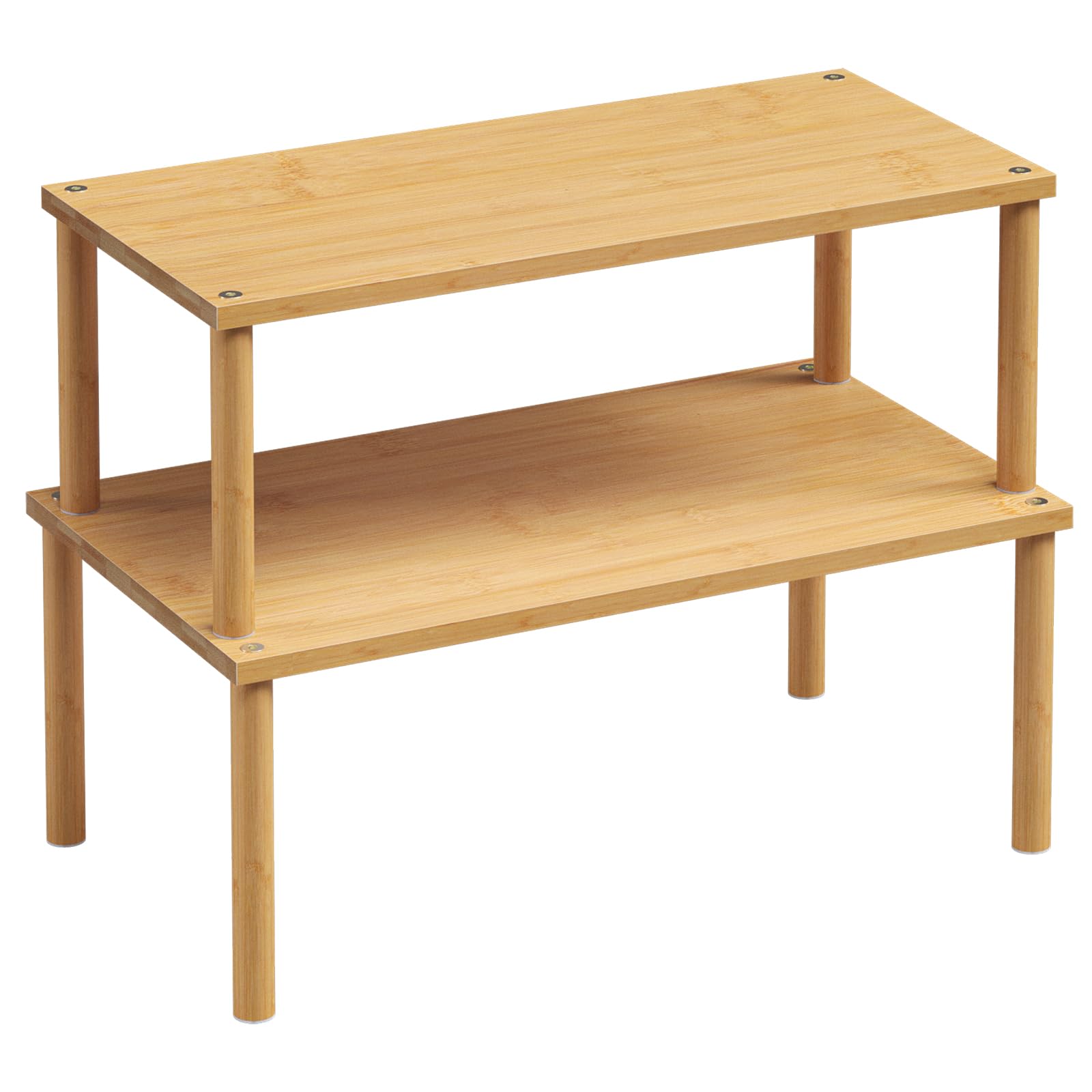 Photo 1 of VERTORGAN Cabinet Organizer Shelf(Set of 2),Kitchen Counter Shelves,Bamboo Stackable Expandable Spice Rack Countertop(Large)