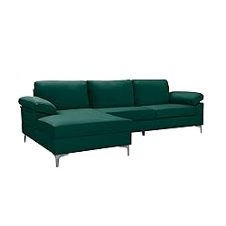 EMKK 103” Velvet Modular Sectional Sofa