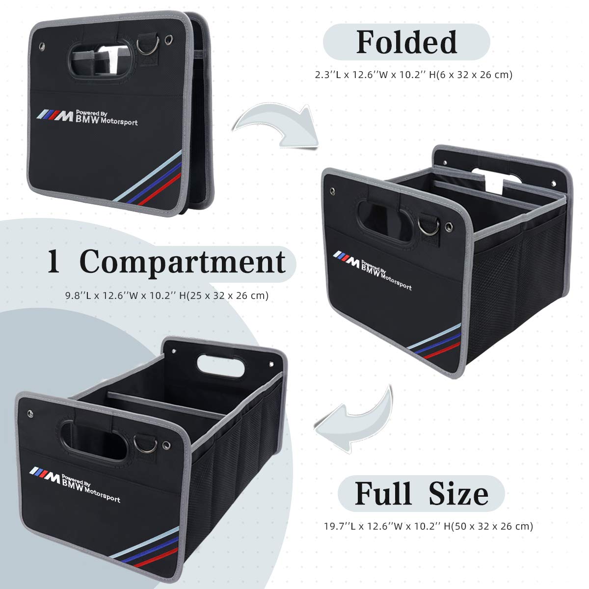 Krada Auto Car Cargo Trunk Organizer For Bmw M Sport Black Oxford Collapsible Portable Multi Compartments Storage Container Trunk Organizer Interior Accessories Consoles Organizers Amaltheiayada Gr