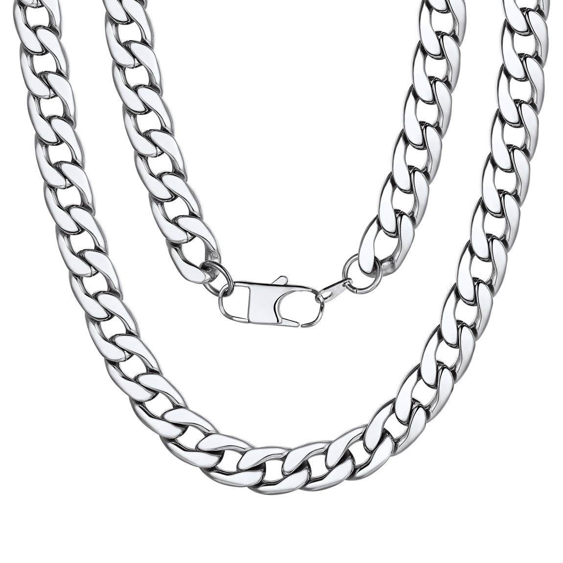 Round Curb Cuban Chain Necklace 