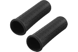 Rubber Grip Wheelbarrow Replacement Handles, Non-Slip Hand Grips for Round Tubes, Black Weatherproof Barrow Handle Covers, 2-