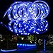 LTE Solar Power Rope Lights, Waterproof, 23ft 50 LEDs String Lights, Portable, with Light Sensor, Home Decoration for Christmas Tree, Thanksgiving, Wedding, Party, Garden, Lawn, Patio (Blue)