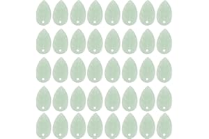 OATIPHO 100pcs Leaf Charms Jewelry Making DIY Accessories Small Jade Glass Petal Leaf Beads for Bracelet