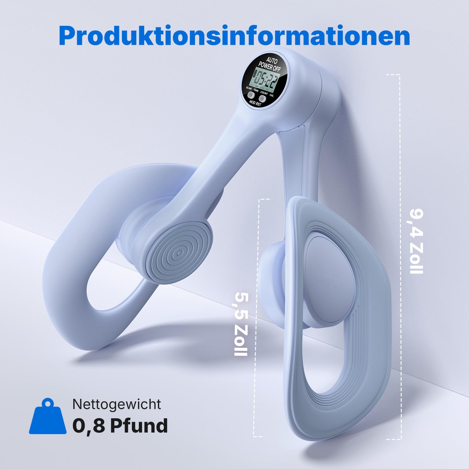 MERACH Thigh Master Oberschenkeltrainer, Beckenbodenmuskeltrainer, Innenschenkeltrainer für Zuhause, Beckenbodenstärkungsgerät für Frauen (Blau) 7