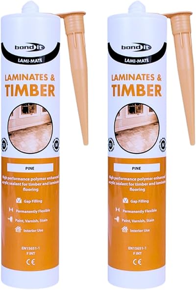 ABL Supplies Lami Mate Flexible Sealant Pine Floorboard Gap Filler 2 Pack