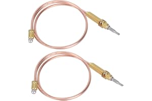 2PCS Universal Gas Thermocouple, M8 Thread Thermocouple Probe Fireplace Gas Stove Replacement Kit for Gas Furnaces, Boilers a