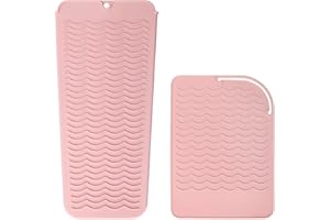 DAWRIS Silicone Heat Resistant Mat Pouch and Heat Mat for Hair Straighteners, Curling Irons, Flat Irons and Hair Styling Tool