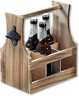 Kesper 69266 13 Flaschenträger, Holz, Braun