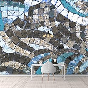 Wall Mural Realistic Rock Colorful Bricks Removable Self-Adhesive Large Wallpaper - 66x96 inches