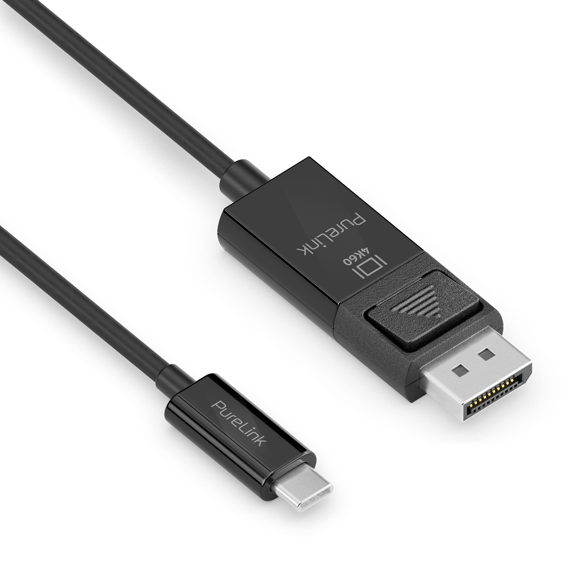 PureLink USB-C to DisplayPort Cable, 4K Ultra HD 60Hz, Gold-Plated Plug Contacts, 1.50 m, Black
