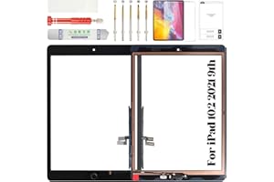 BEXUPULL for iPad 10.2 2021 Screen Replacement for iPad 9 9th Gen 2021 Repair Kits for iPad 10.2" 9th Touch Screen Digitizer Replacement A2602 A2603 A2604 A2605 with Home Button Black(Without LCD)