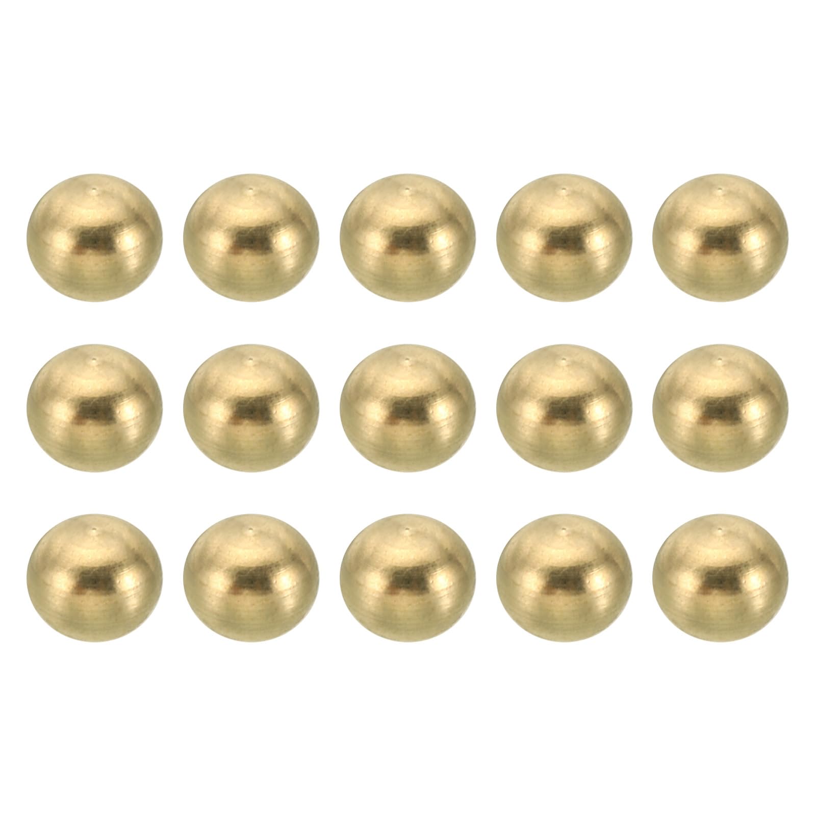PATIKIL M3x0.5 Thread Cap Nuts Knob, 15 Pack Brass Ball Lamp Decoration Screw Caps Nut Cover Nut for Furniture Lighting or DIY Project 6mm