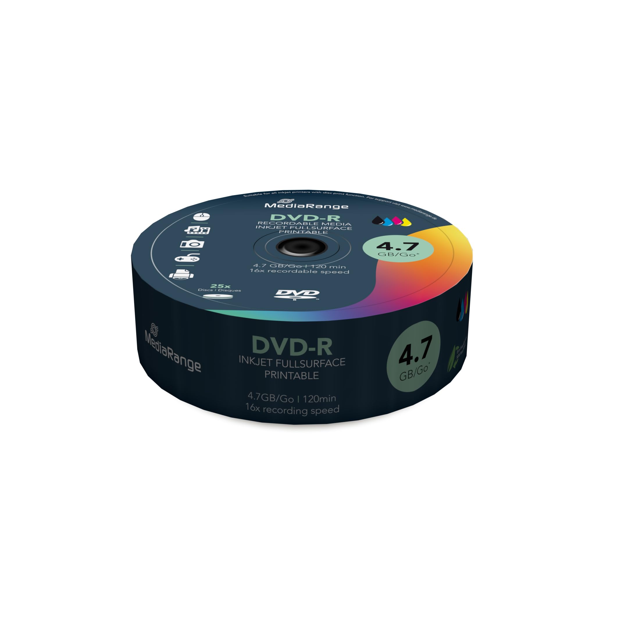 MediaRange MR407 DVD-R 4.7Gb|120min, 16x Speed, 25 x DVD Registrabile