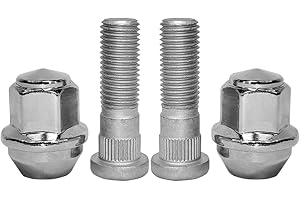 Mysttoo M12x1.50 Chrome Wheel Lug Stud Nut Set Compatible with 2006-2021 Ford Focus Fusion Fiesta Escape EcoSport Ranger MKC MKZ, Replaces 611-303 CV6Z1012C ACPZ1012H (4PCS)