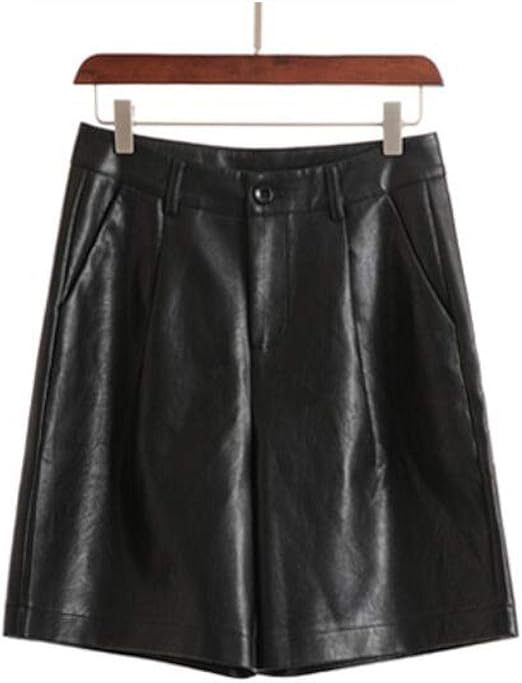 loose leather shorts